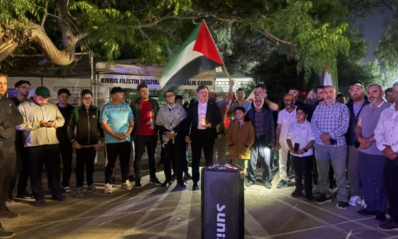 KKTC'de, İsrail'in Küresel Sumud Filosu'na saldırısı protesto edildi