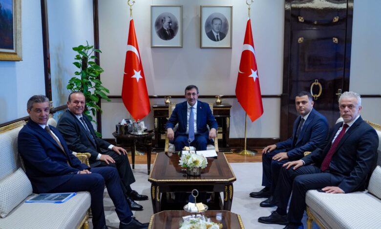 Başbakan Yardımcısı Fikri Ataoğlu, Türkiye Cumhurbaşkanı Yardımcısı Cevdet Yılmaz ile Görüştü