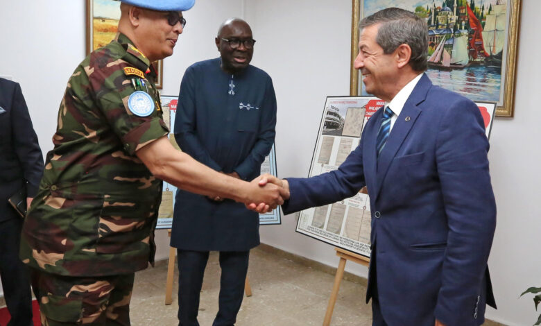 Dışişleri Bakanı Ertuğruloğlu, BM Temsilcisi Diagne ve UNFICYP Komutanı Alam'ı Kabul Etti