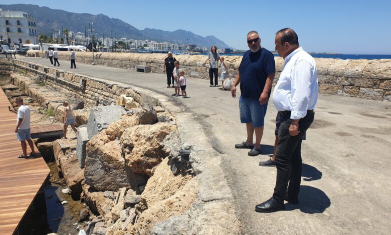 Bakan Ataoğlu, Girne Antik Liman’daki İskele Çalışmalarını Yerinde İnceledi