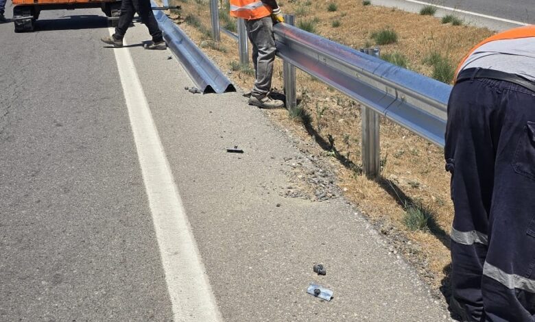 Lefkoşa-Güzelyurt ana yolunda yol güvenliği çalışmaları başladı