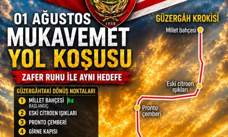 01 Ağustos Mukavemet Yol Koşusu 27 Temmuz'da düzenlenecek