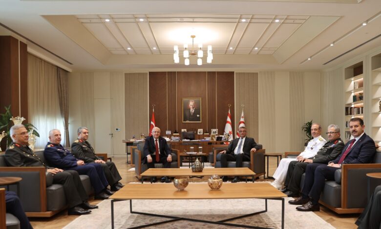 Cumhurbaşkanı Erhürman, TC Millî Savunma Bakanı Güler ve Beraberindeki Heyeti Kabul Etti
