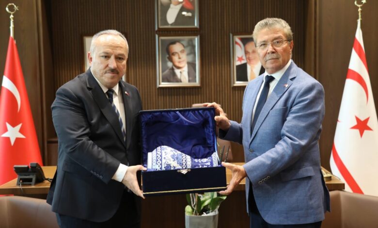 Başbakan Ünal Üstel, TC Emniyet Genel Müdürü Ali Fidan'ı Kabul Etti