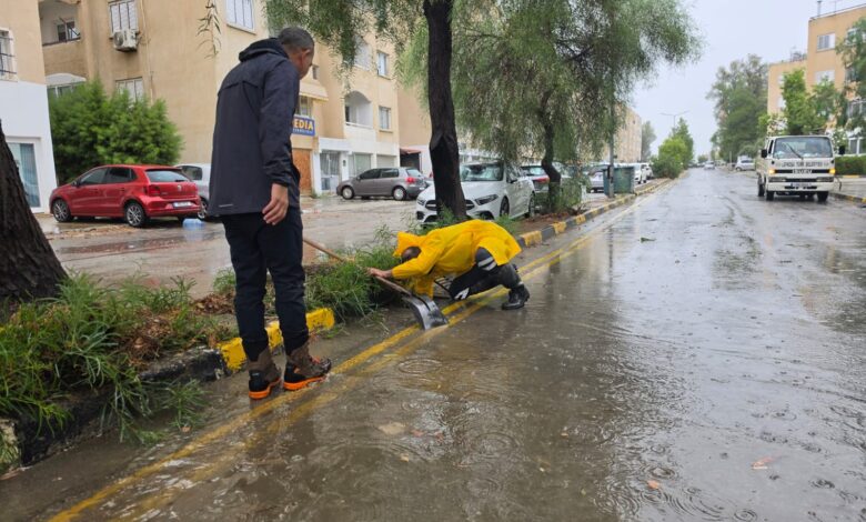 Lefkoşa'da Olumsuz Hava Koşulları: 17 Ağaç Devrildi, Ekipler Sahada