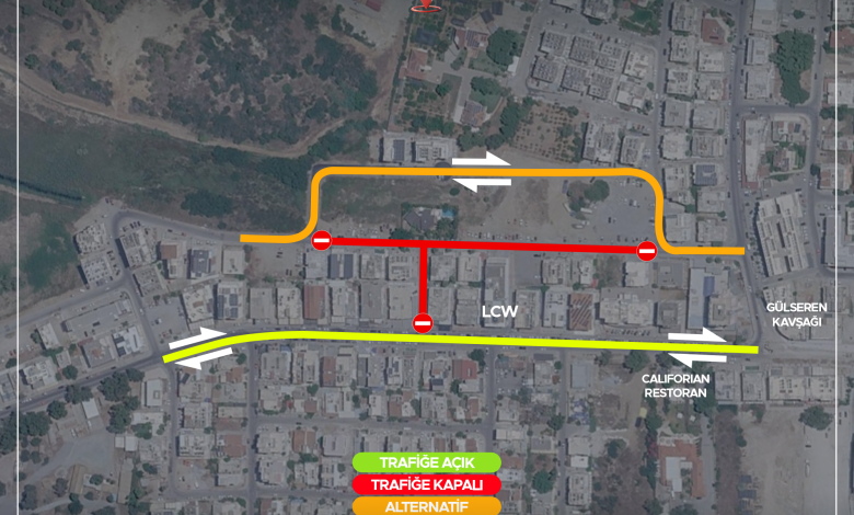 Gazimağusa'da Faiz Kaymak Sokak altyapı çalışmaları nedeniyle trafiğe kapatılıyor