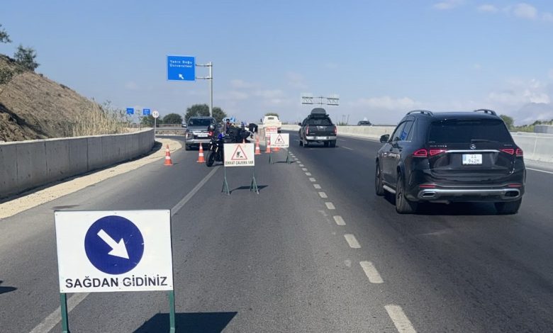 Lefkoşa Kuzey Çevre Yolu'nun bir bölümü altyapı çalışmaları nedeniyle trafiğe kapatıldı